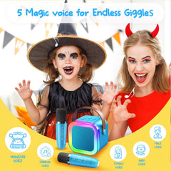 Kinglucky mini karaoke machine with LED disco lights for party vibes
