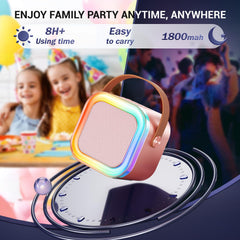 Kinglucky mini karaoke rose gold durable build withstands energetic play.