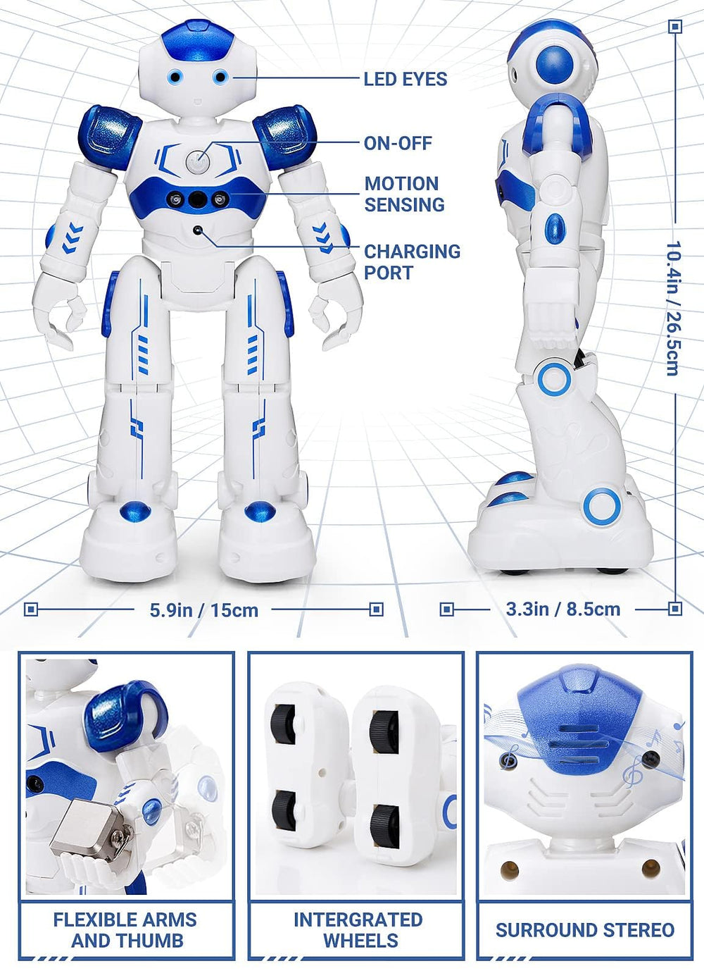 KingsDragon RC robot performing dance and action sequences during play