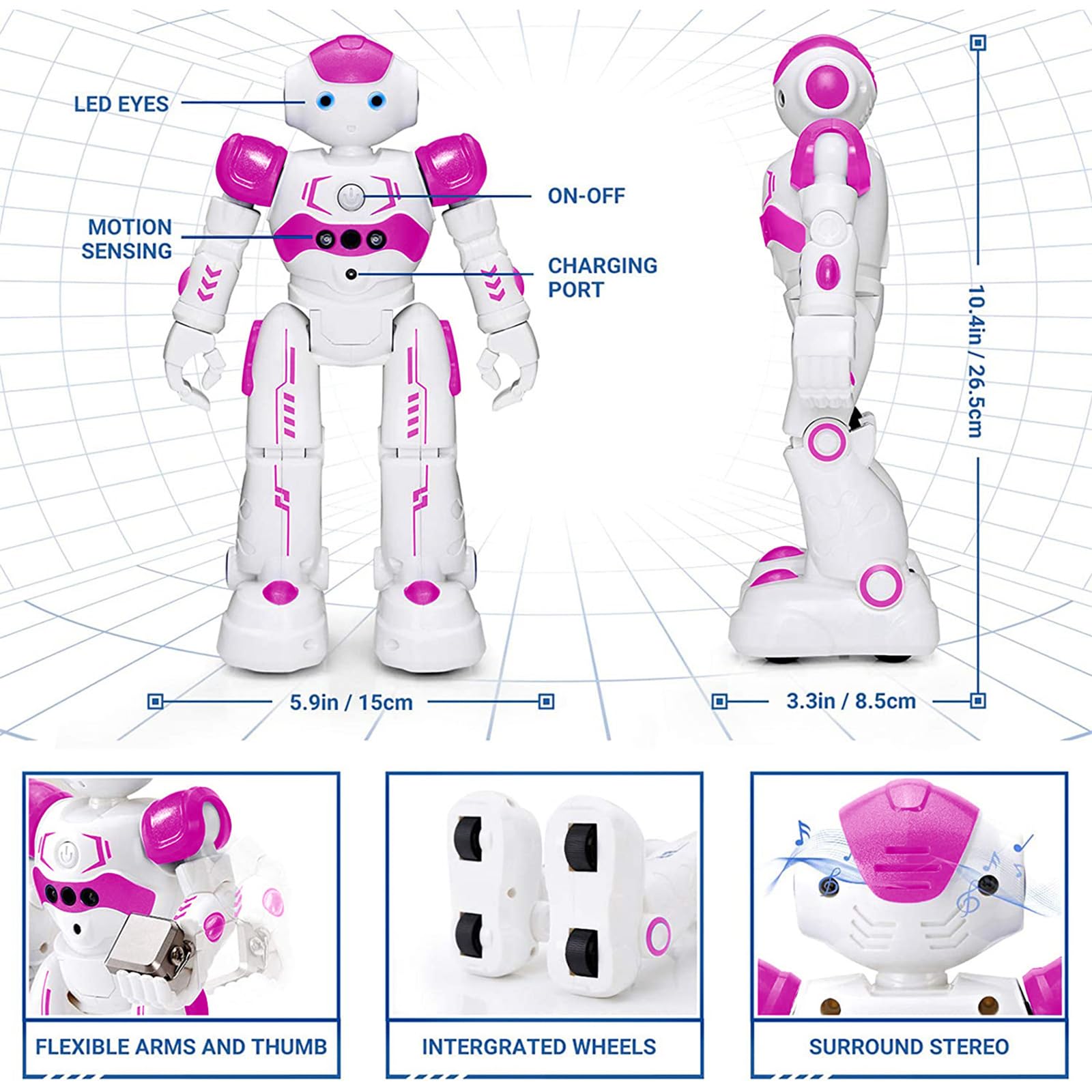 KingsDragon RC robot gesture-control demonstrates hands-free interaction for imagination.