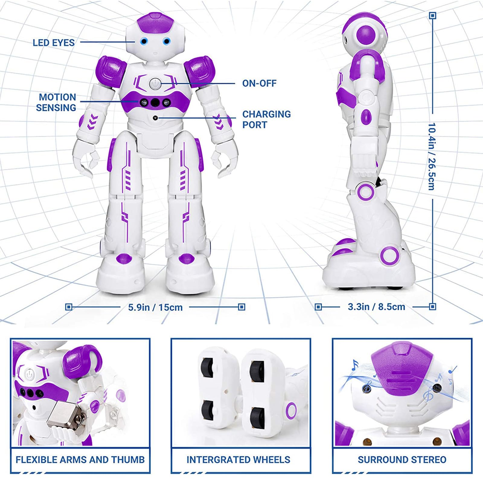 KingsDragon RC robot infrared-remote control in hand for easy control.
