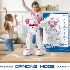 KingsDragon RC robot pink recharge via USB for easy power.