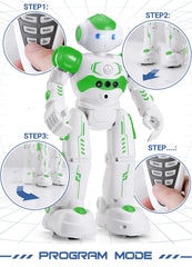 KingsDragon RC robot programming-mode lets kids craft and replay actions.