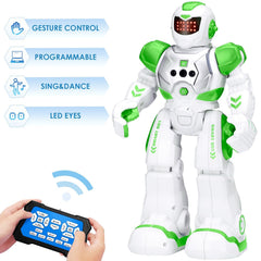 KingsDragon RC remote-controlled robot showing hands-free control and easy operation.