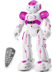 KingsDragon RC robot remote-control in hand for easy playtime.
