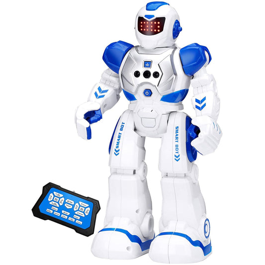 KingsDragon robot front view showing gesture control in action for kids play
