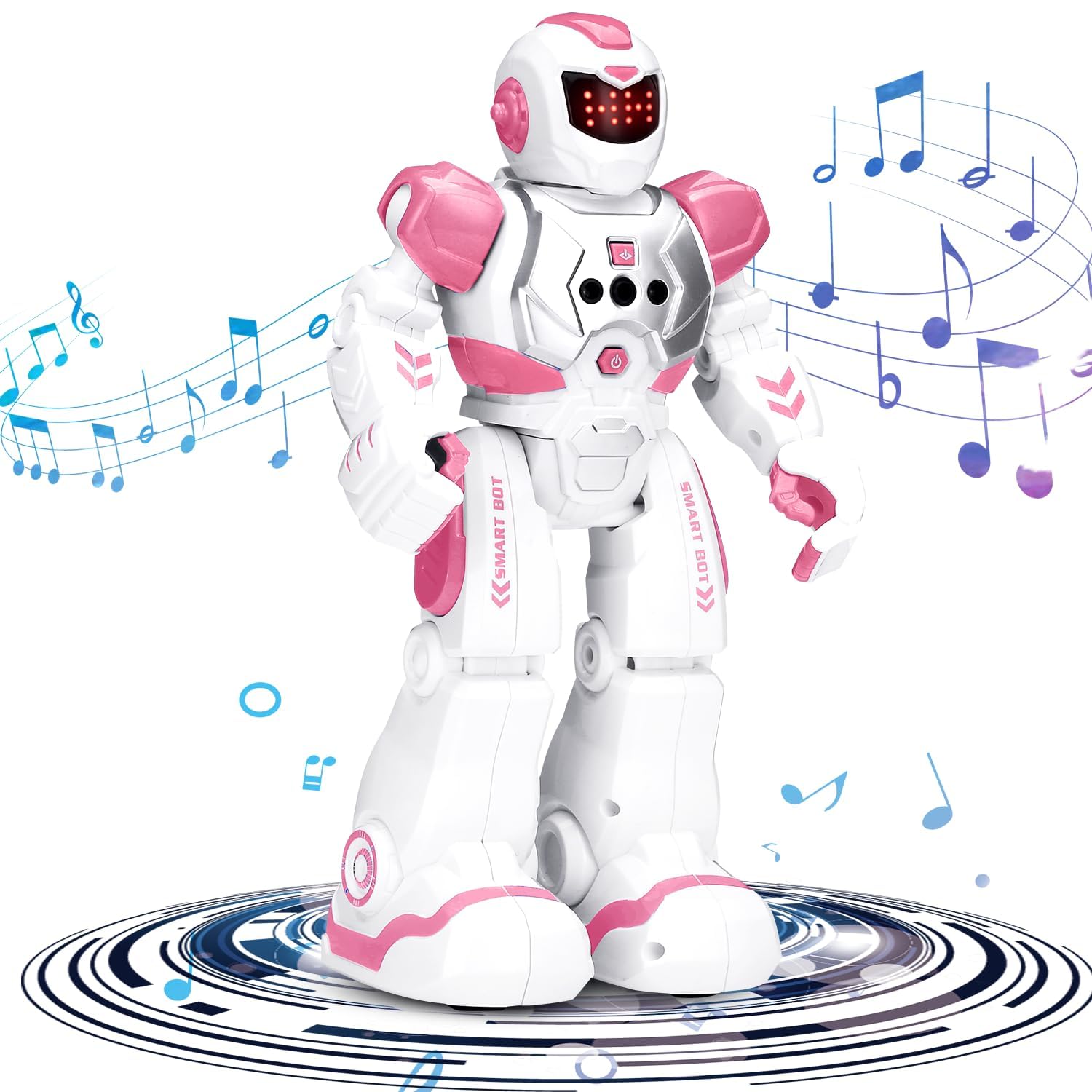KingsDragon pink USB charging keeps the robot ready for extended sessions.