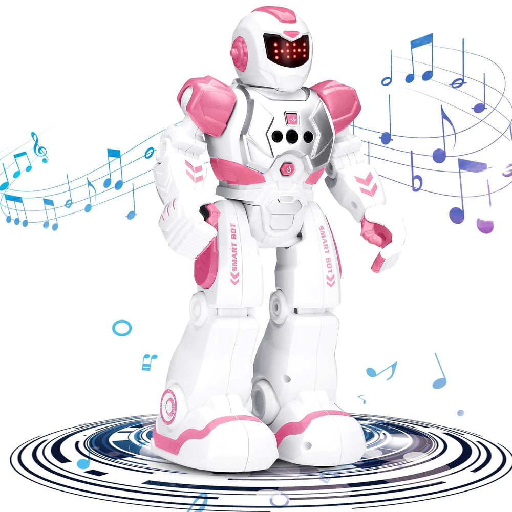 KingsDragon pink USB charging keeps the robot ready for extended sessions.