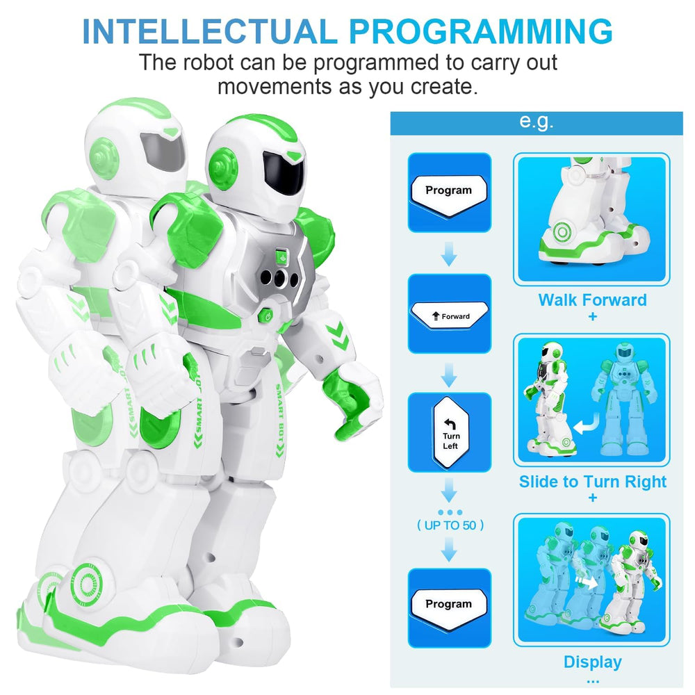 KingsDragon USB-charging robot shown during quick recharge for extended play.