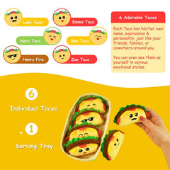 Kingwee tacos show varied expressions for relatable emotional moments.