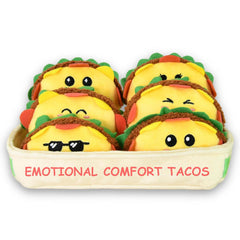 Kingwee inspirational emotional support tacos in serving tray offer cozy desk decor.