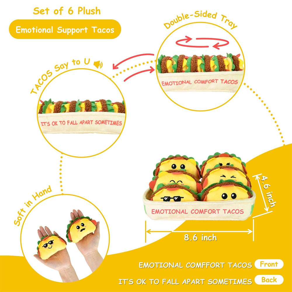 Kingwee plush tacos feel soft and comforting to hug.