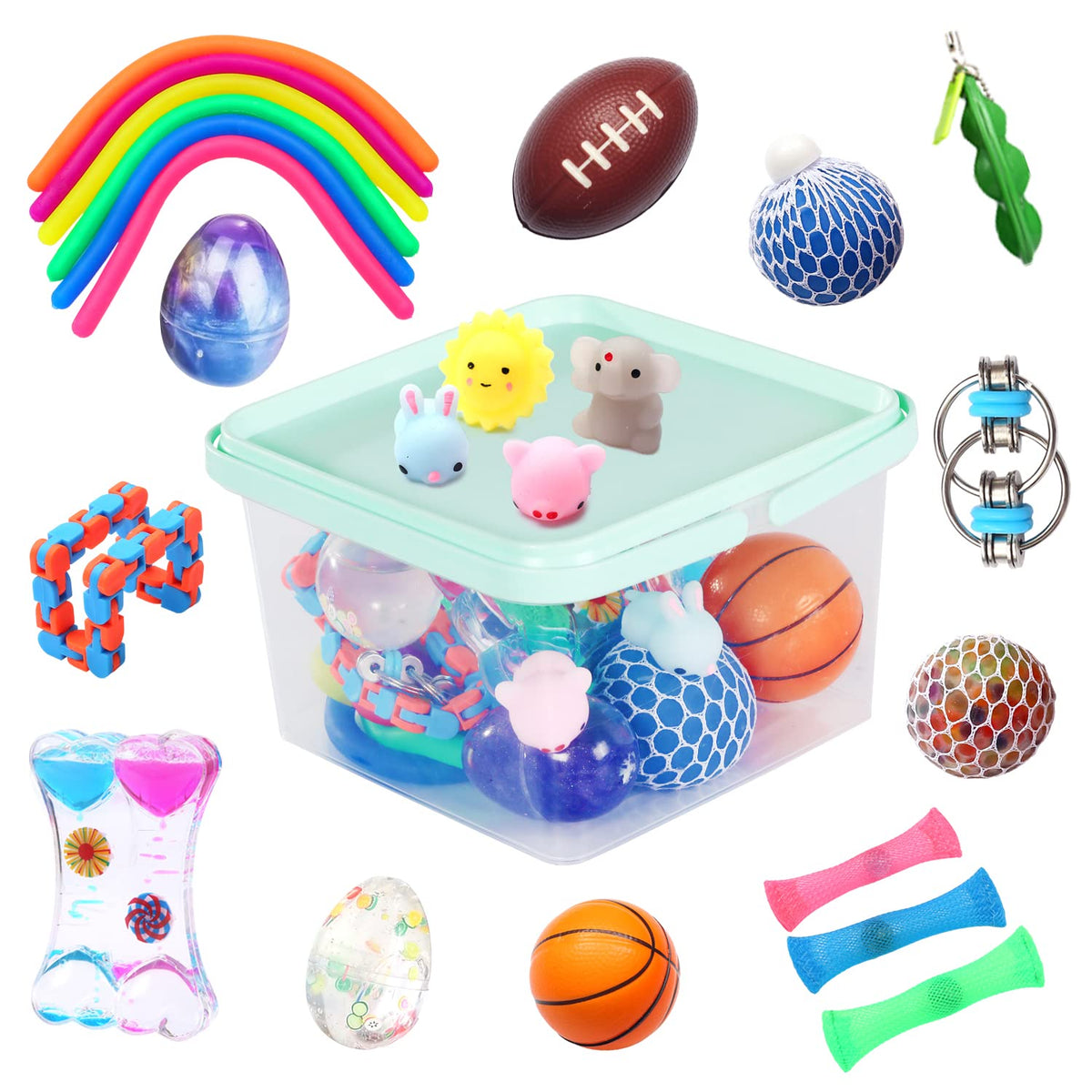 Kingyao liquid timer and mochi squishies for tactile focus and portability