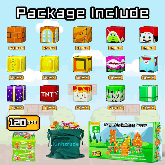 Kinhzrude magnetic blocks assembly—kids build structures to boost design thinking.