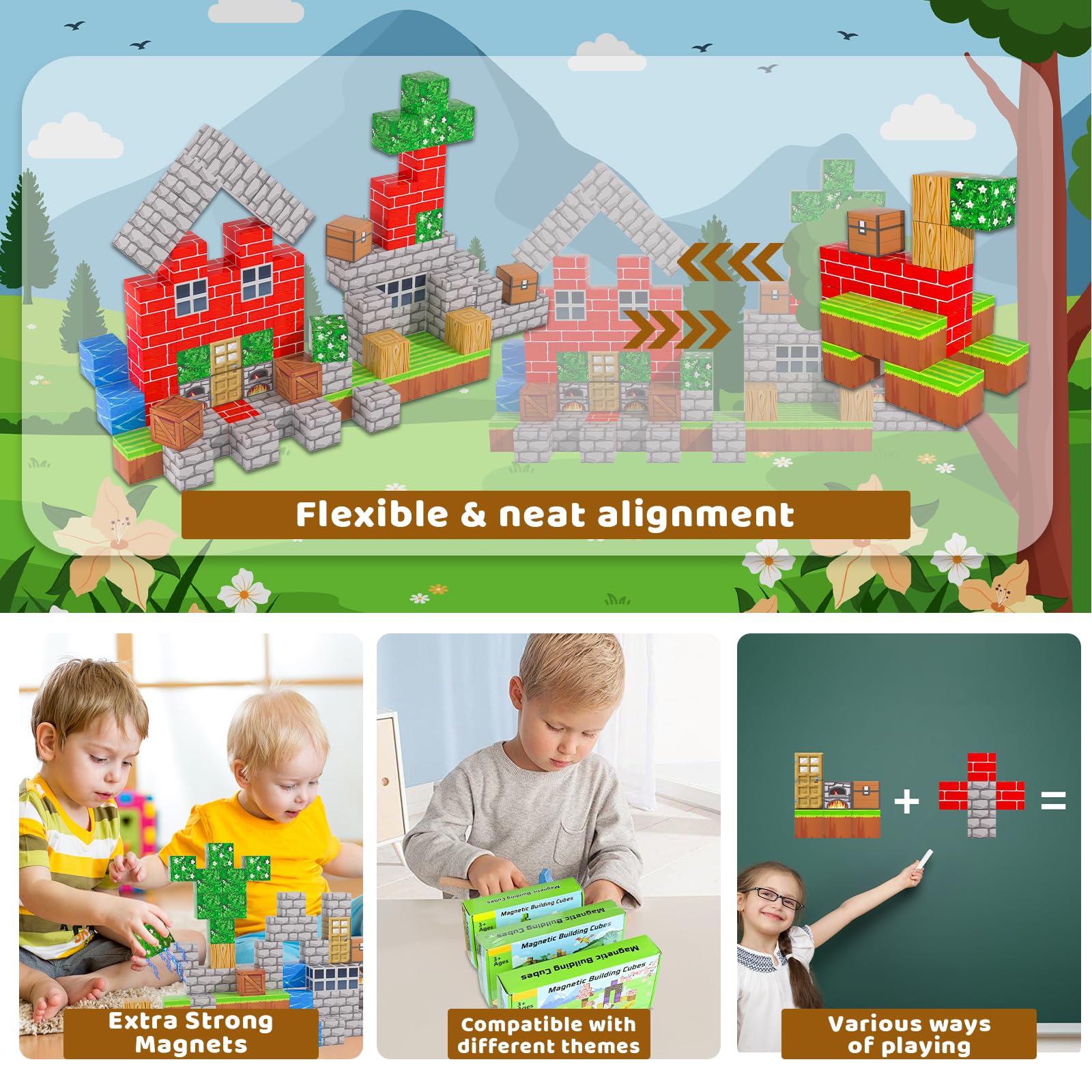 Kinhzrude Magnetic Blocks portable travel-friendly set for on the go fun.