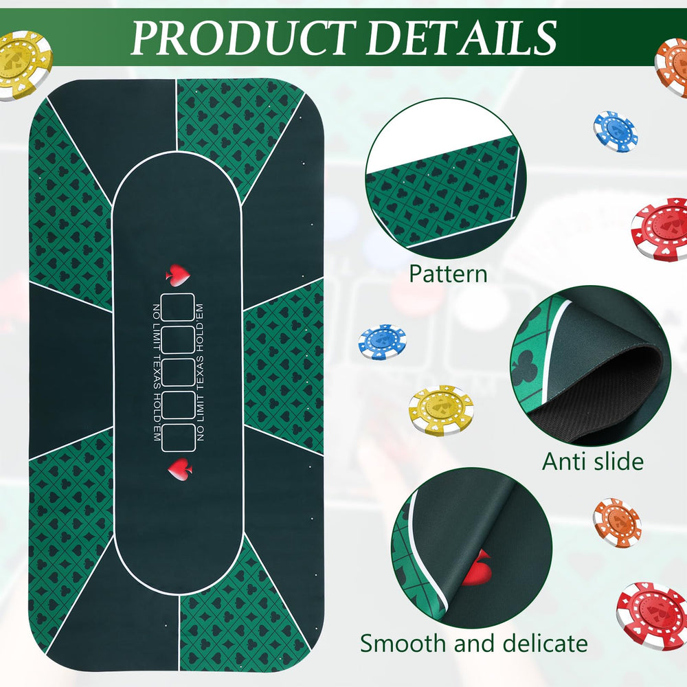 Kinlop waterproof rubber surface resists wrinkles for smooth play.