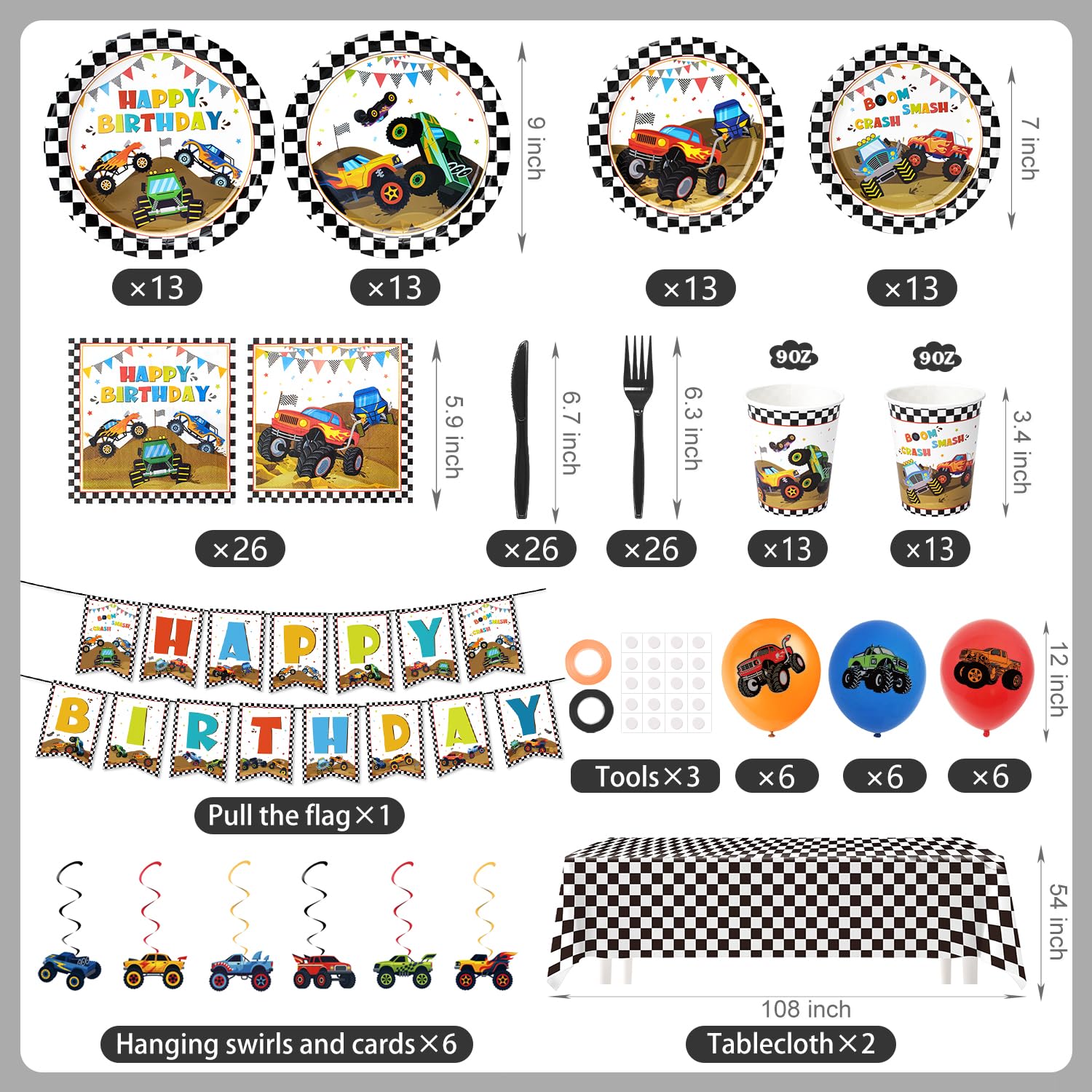 Kinovo Monster Truck plates provide sturdy dining for kids at 26 servings.