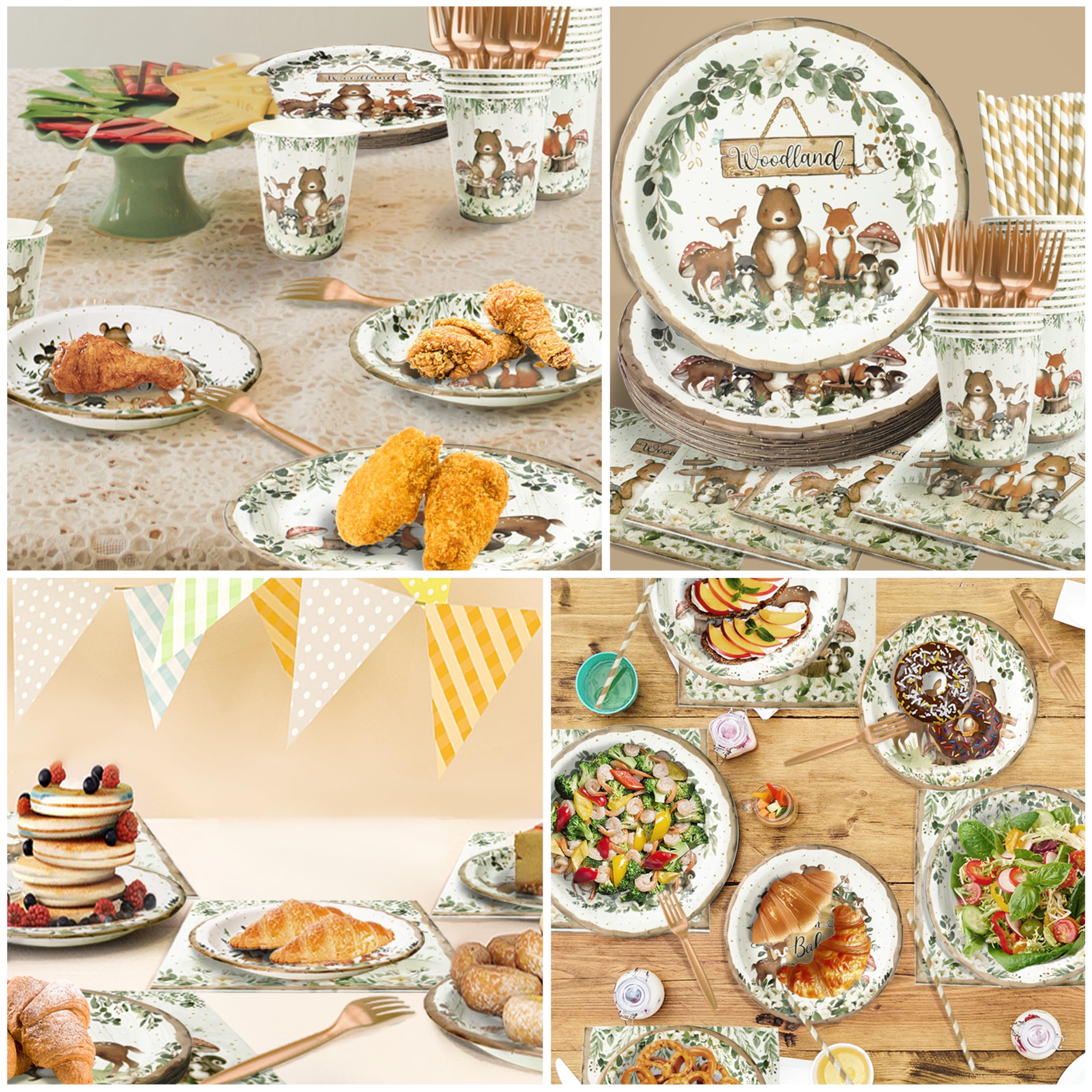 Kinovo woodland complete set for 50 guests simplifies party prep