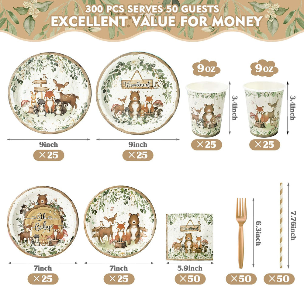 Kinovo woodland napkins soft texture for quick cleanups