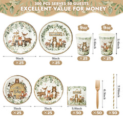 Kinovo woodland napkins soft texture for quick cleanups