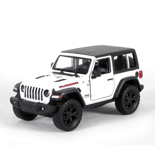 KiNSMART Jeep Wrangler Rubicon 1:34 model front grille detail for display.