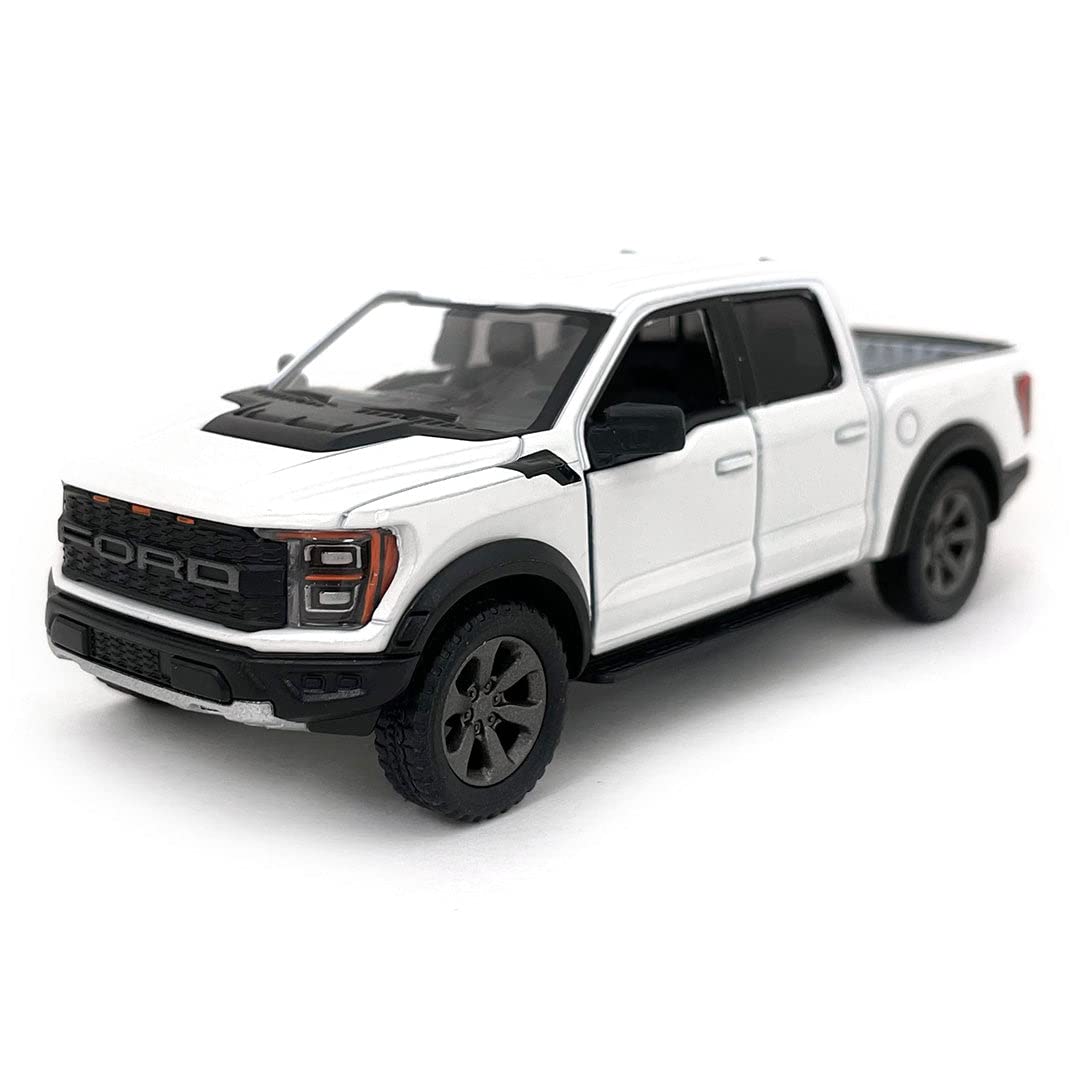 KiNSMART set of 4 Ford F-150 Raptor die-cast collection in four colors for display