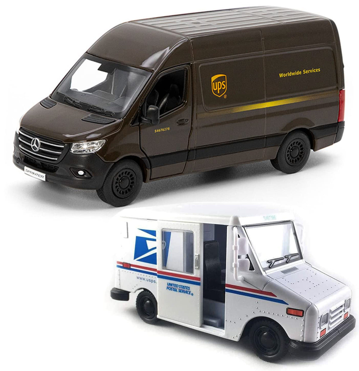 KiNSMART UPS Sprinter die-cast 5-inch vehicle for display and play