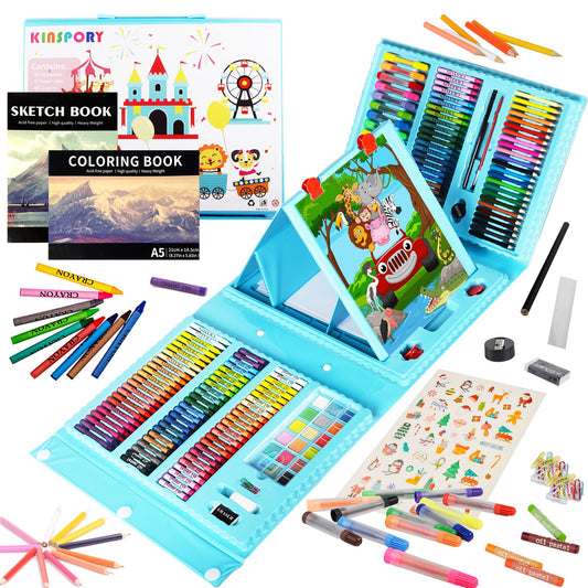 KINSPORY Art Kit case keeps 290 pieces neatly organized for kids