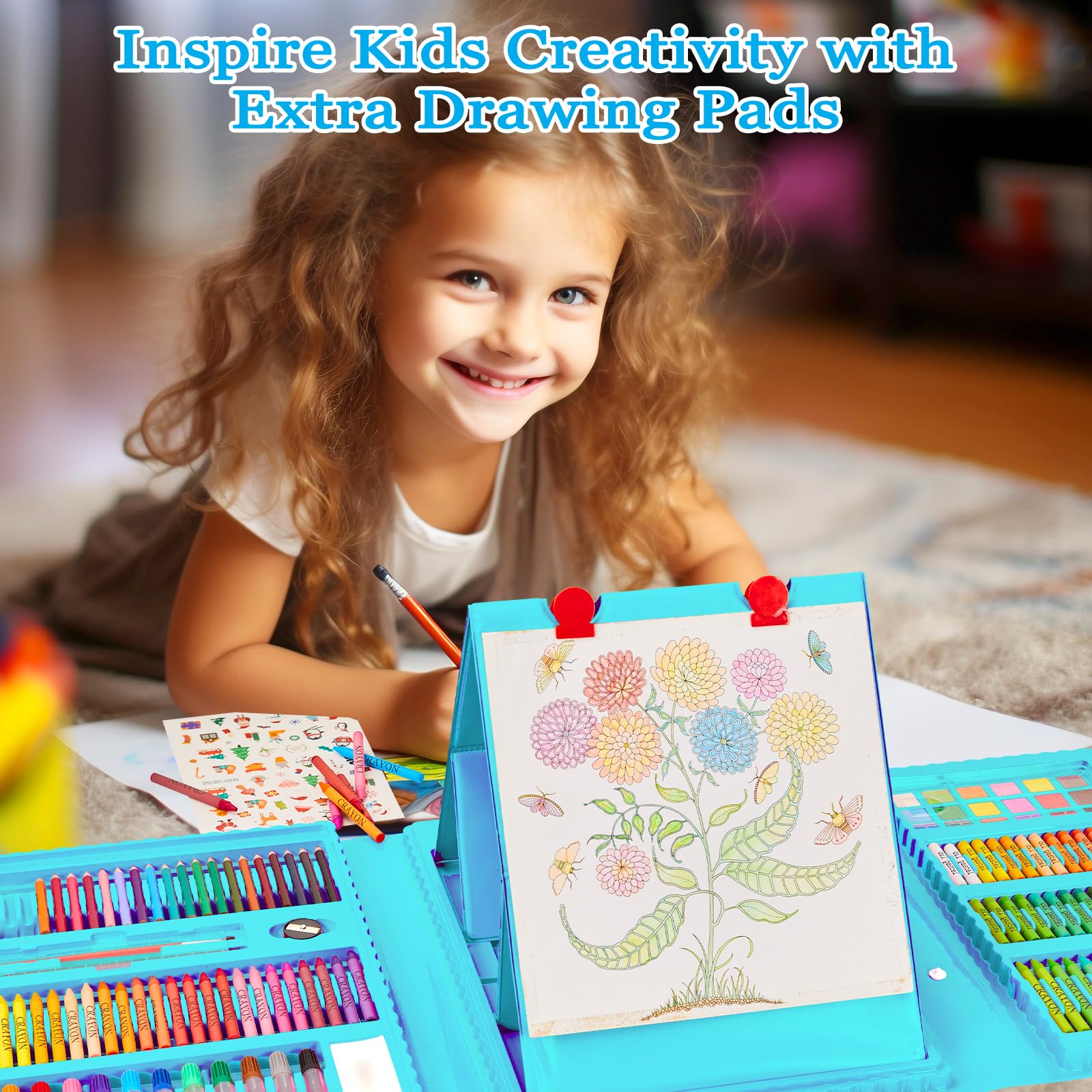 KINSPORY Art Kit colored pencils provide precise drawing details