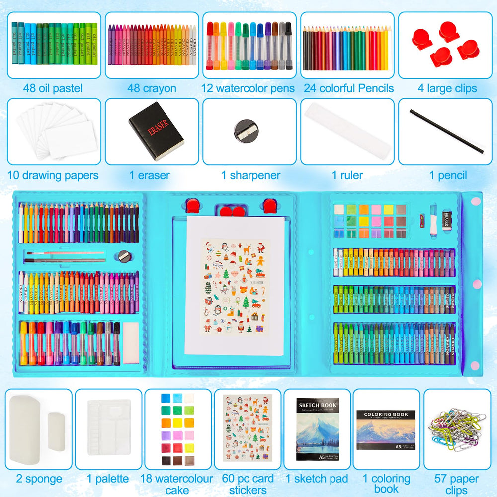 KINSPORY Art Kit double-side easel unfolds for easy drawing sessions