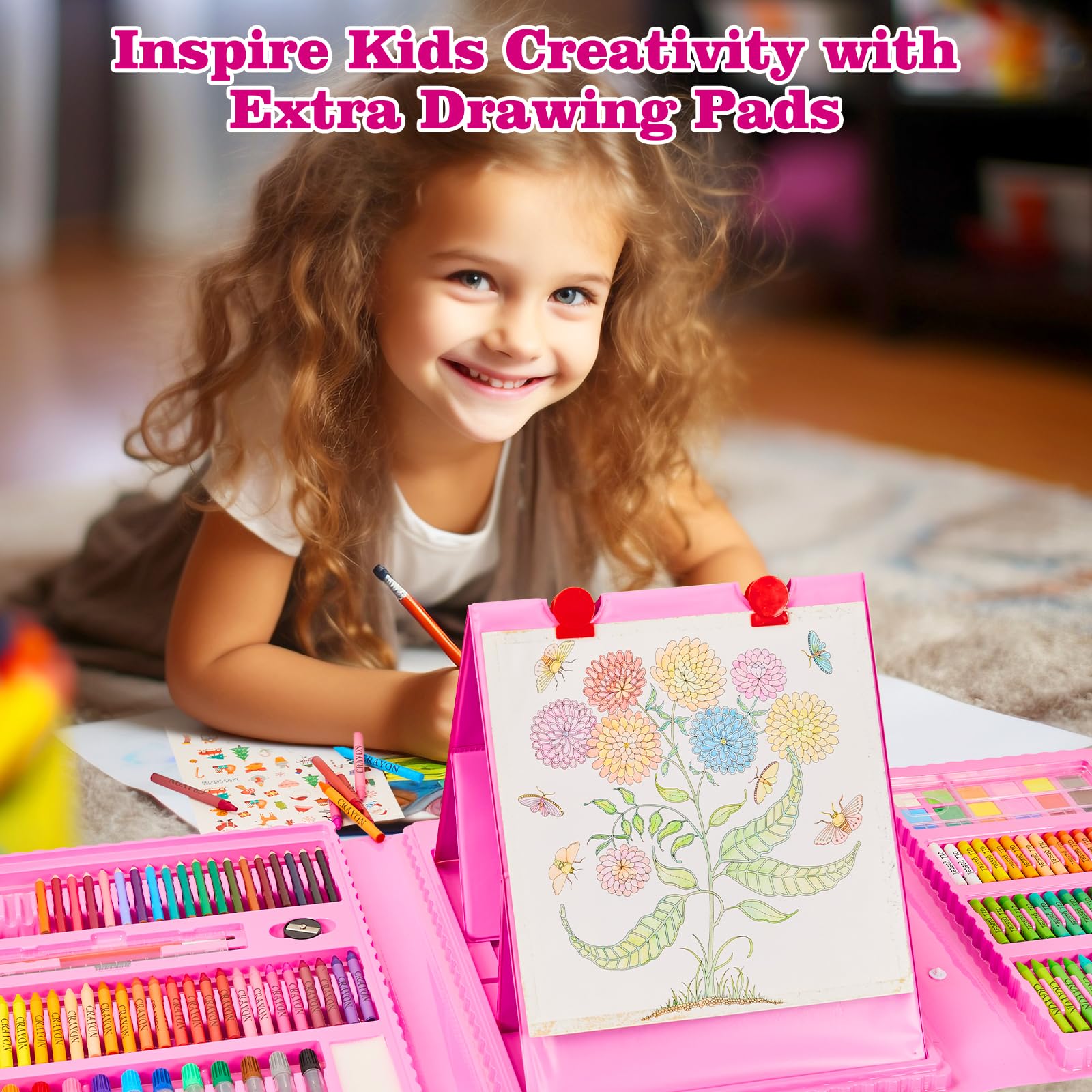 KINSPORY colored pencils neatly arranged for detailed drawings and shading.
