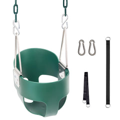 KINSPORY toddler swing with 59-inch coated chains provides durable outdoor fun