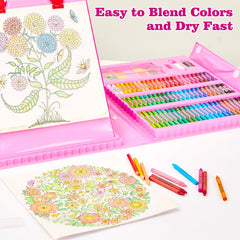 KINSPORY watercolor pens and cakes for soft washes and bright highlights.