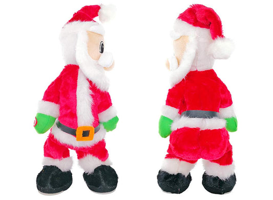 Kinteshun Twerking Santa doll in motion dancing to an English rap for party vibes.