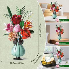 Kiothdre bouquet blocks colorfast ABS material for durable play and display.