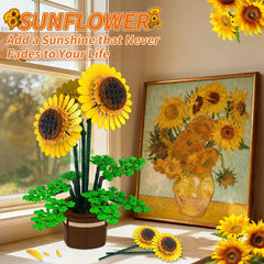 kiothdre sunflower-739-pieces-bouquet: durable, adjustable stems for a lifelike arrangement.