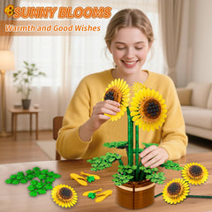 kiothdre sunflower-adjustable-stem: flexible structure lets you pose the bouquet.