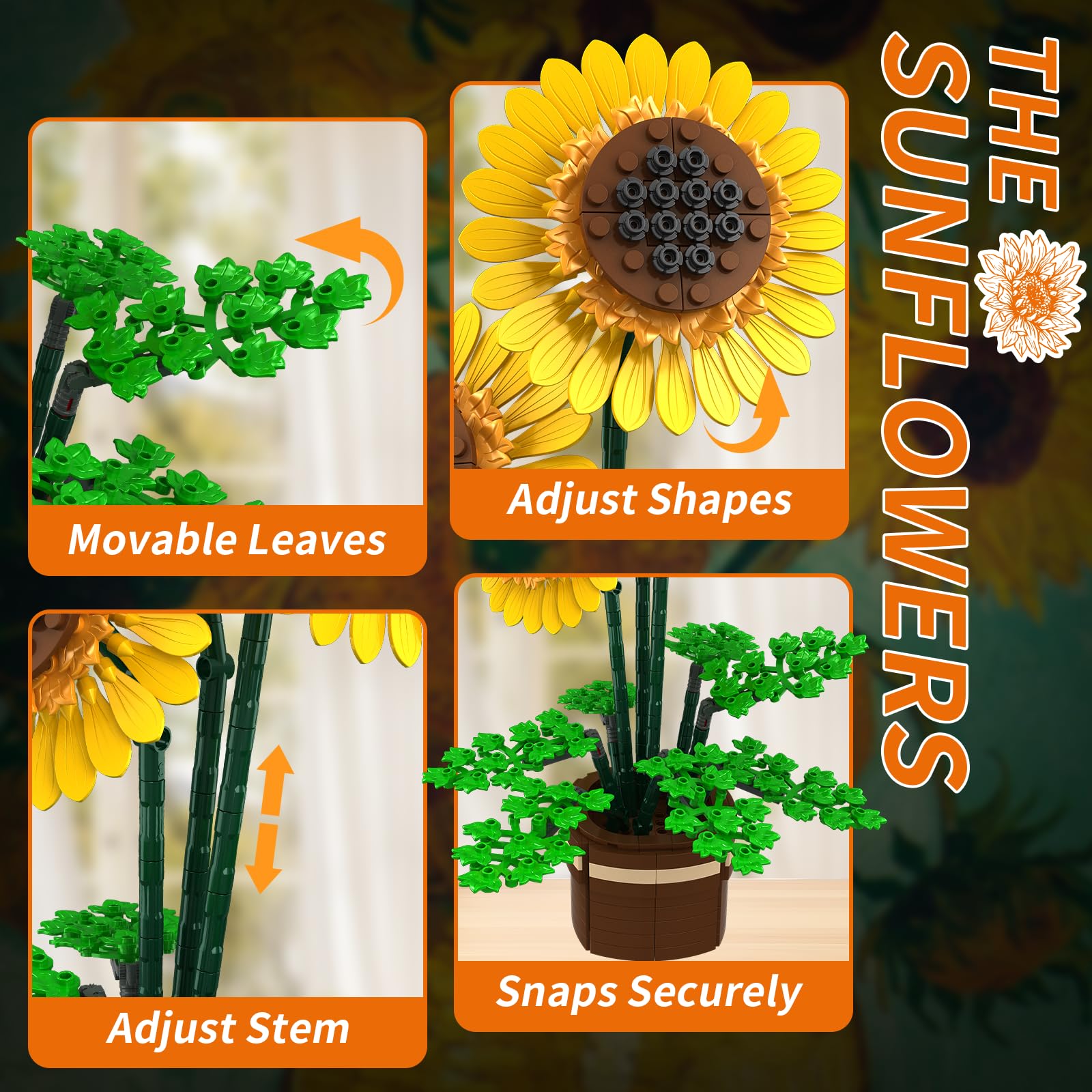 kiothdre sunflower-green-leaves: large leaves add depth to the display.
