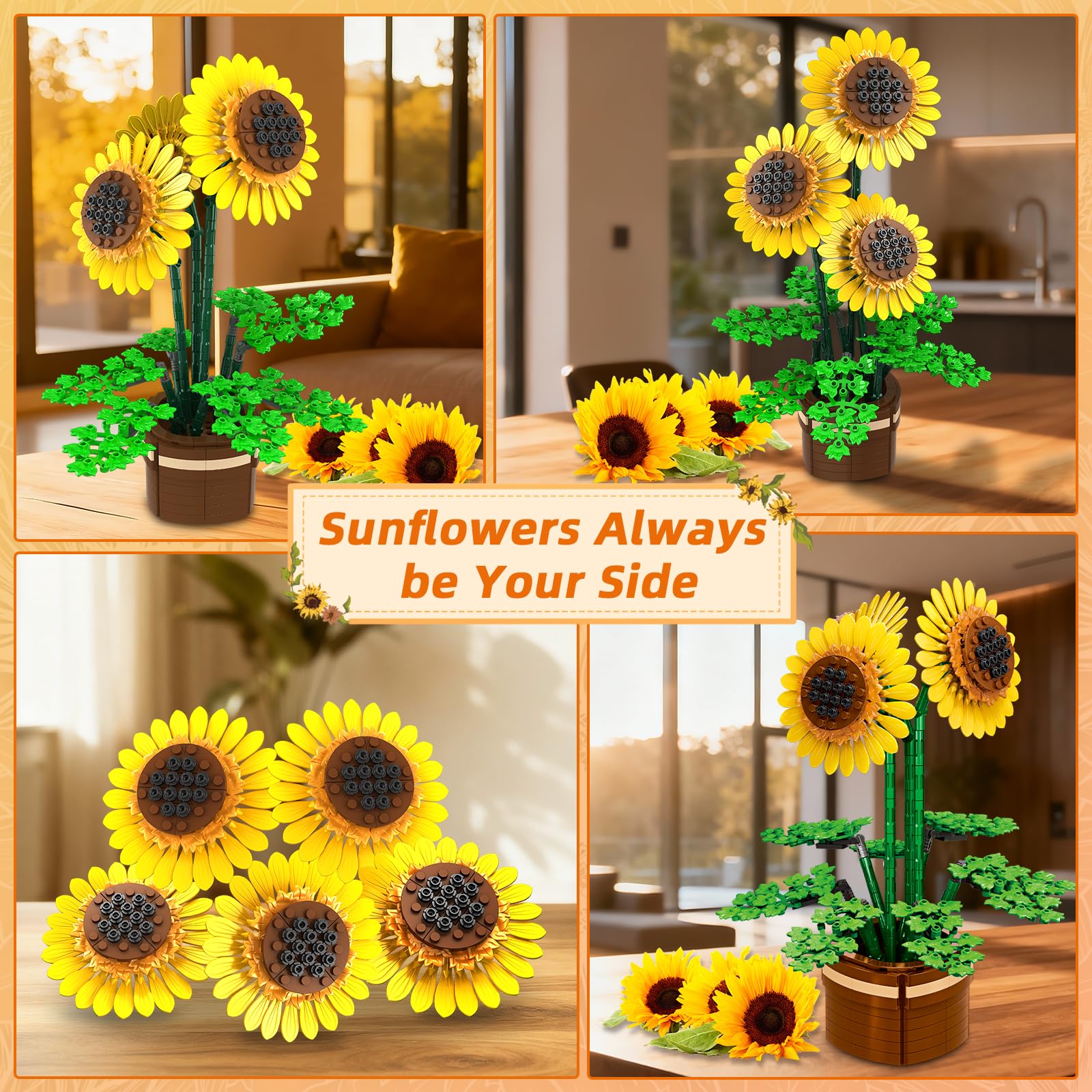 kiothdre sunflower-yellow-petals: bright petals radiate warmth in any room.