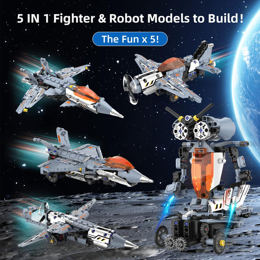 Kiothdre transformable fighter jet model for hands-on construction and action