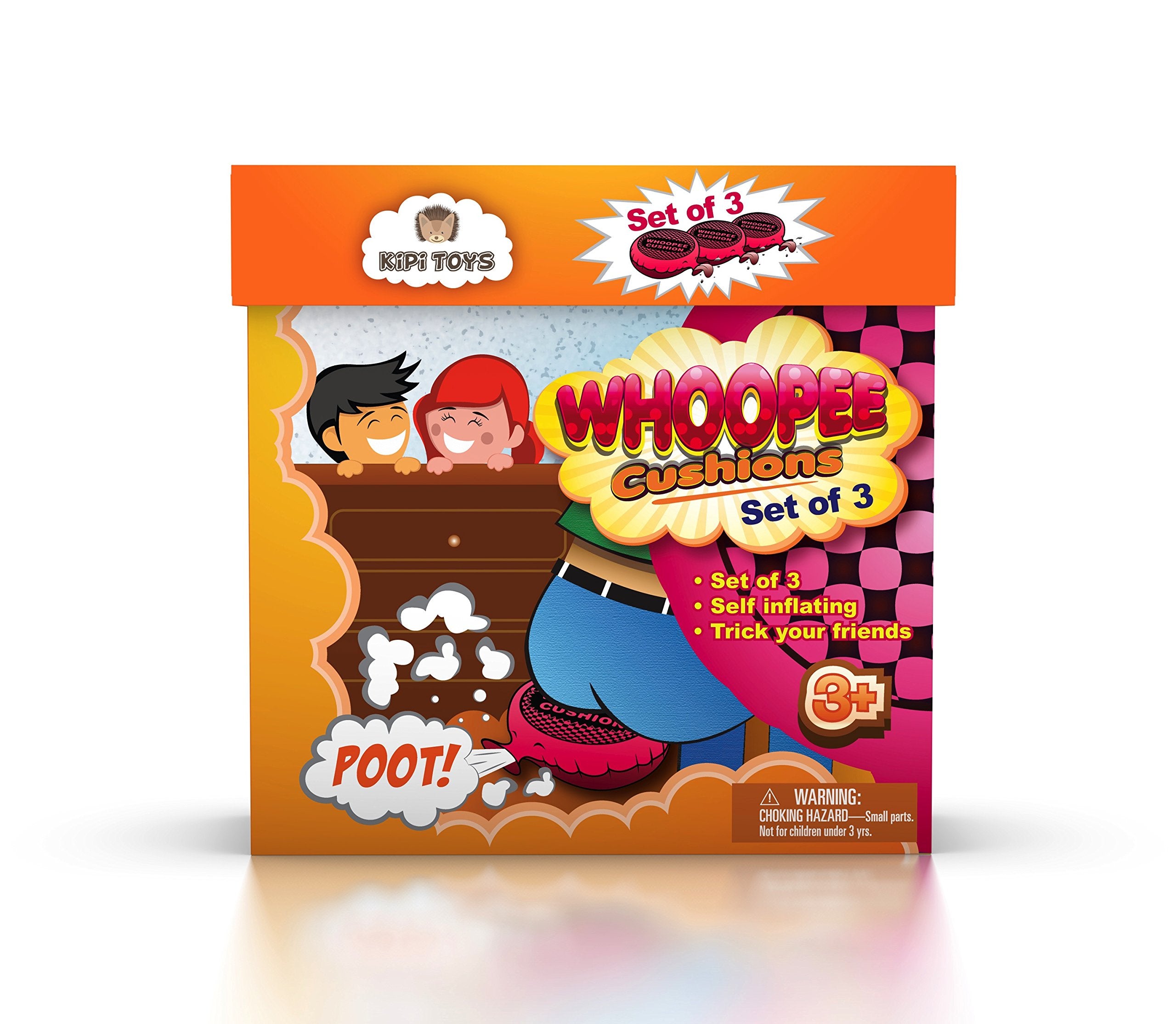 Kipi Toys whoopee cushion car-seat prank for surprising ride-alongs