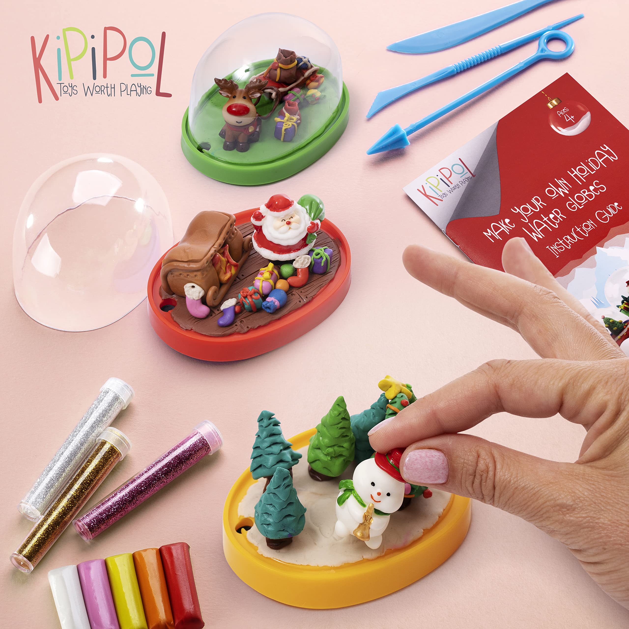Kipipol clay tools help kids shape precise details.