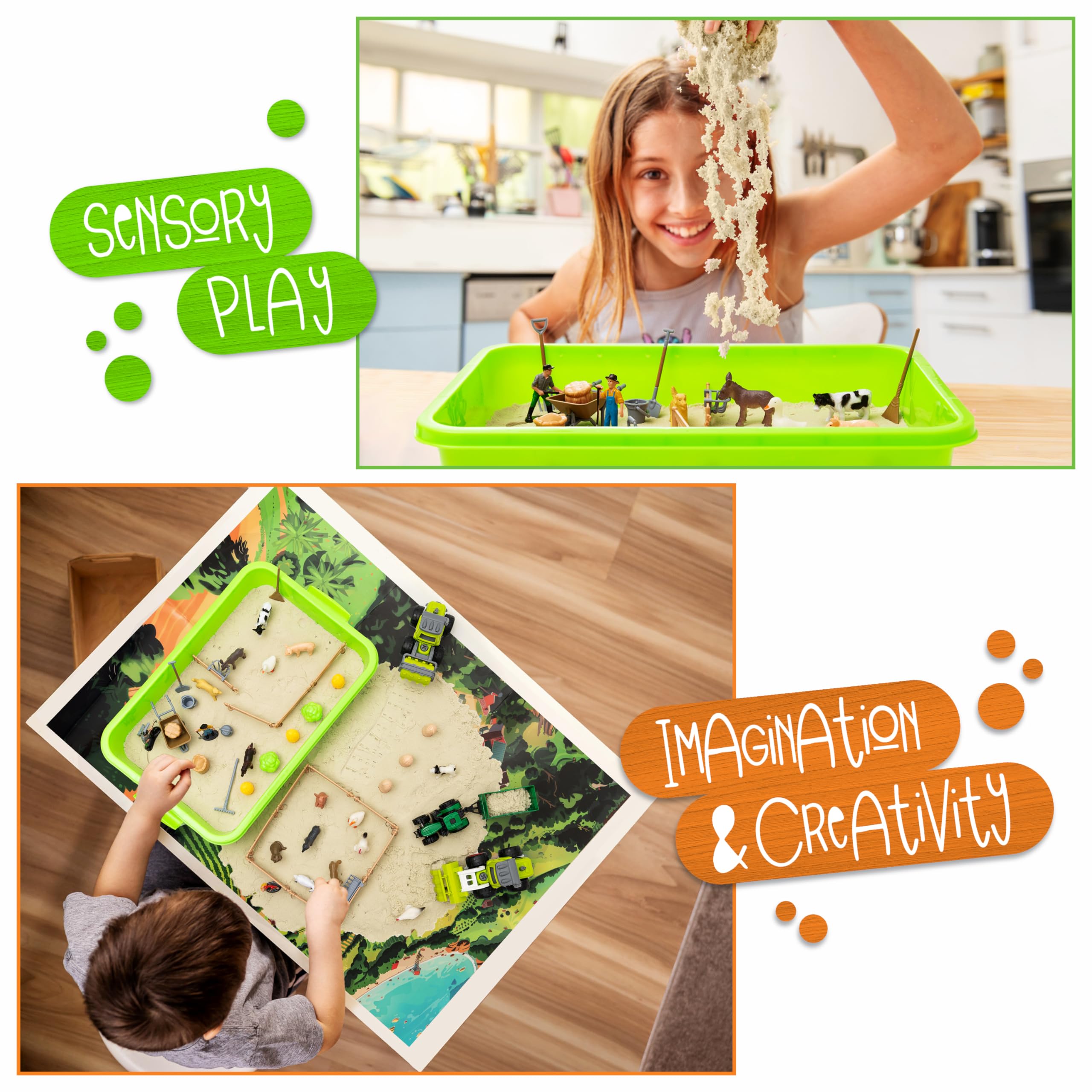 Fifteen farm animals spark imaginative storytelling and role-play.