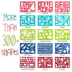 Kipipol kids art-learning stencils support literacy and numeracy through playful tracing.