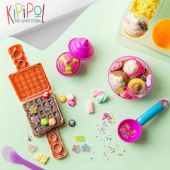 Three cones and toppings for creative flavor play.