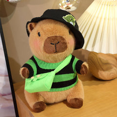 Two hats from the Kireidane capybara plush set for stylish accessory ideas