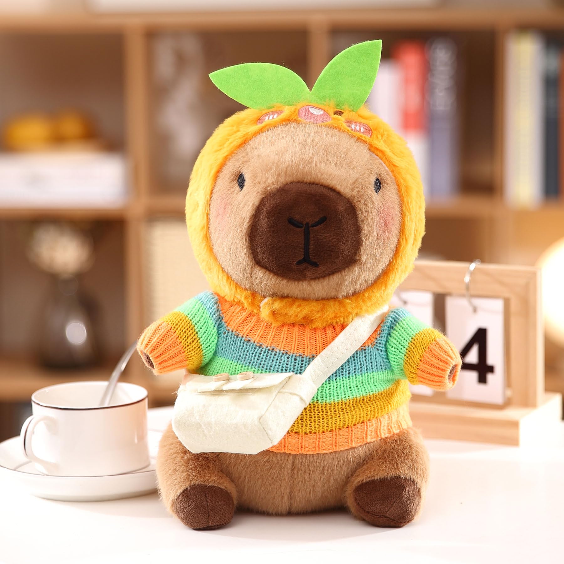 Kireidane capybara plush wearing hat 2 for stylish dressing fun