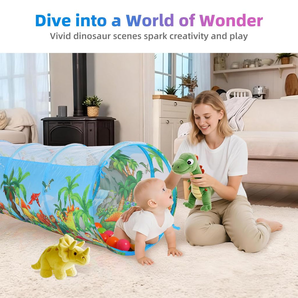 KirKjufell Dinosaur Play Tunnel breathable mesh promotes airflow and comfort.