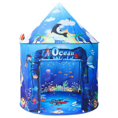 KirKjufell under the sea tent featuring dolphins for imaginative ocean play