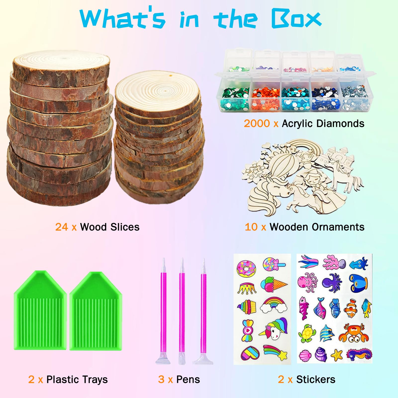 KIRKOTOY natural pine wood slices ideal for DIY painting